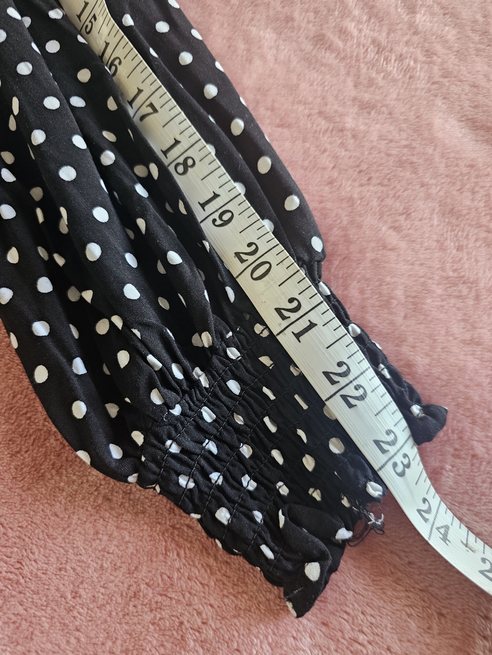 NWOT Size S Black and White Polka Dot Button-Up Dress Shirt - Picture 16 of 16